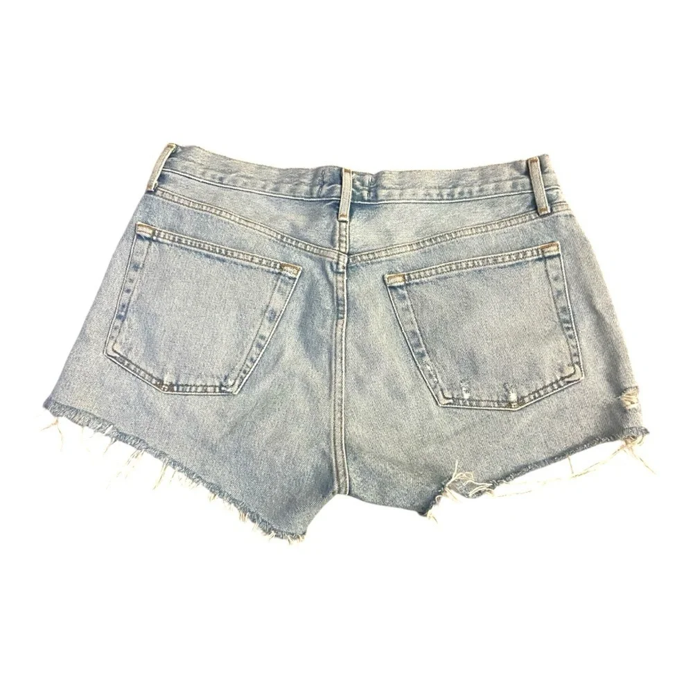 AGOLDE Parker Vintage Cut Off Jeans Sz 29 100% Organic Cotton Riptide - Picture 2 of 4